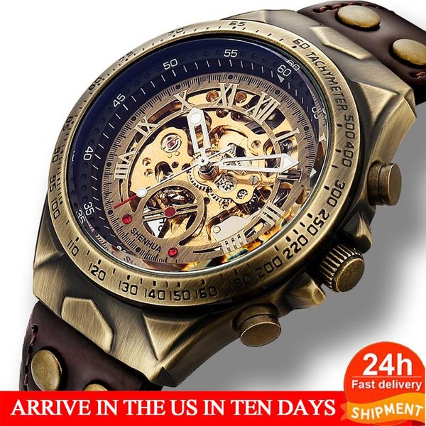 wristwatches brand automatic mechanical watch men leather strap retro skeleton steampunk wristwatch self wind reloj automatico de hombre, Slivery;brown
wristwatches brand automatic mechanical watch men leather strap retro skeleton steampunk wristwatch self wind reloj automatico de hombre, Slivery;brown