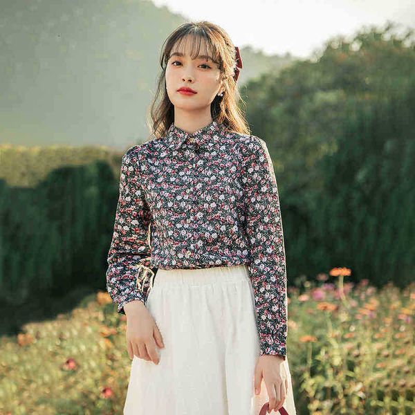 women's blouses & shirts blouses spring arrival retro floral printed long sleeve shirt elegant afternoon tea temperament blouse 1i6c, White
women's blouses & shirts blouses spring arrival retro floral printed long sleeve shirt elegant afternoon tea temperament blouse 1i6c, White