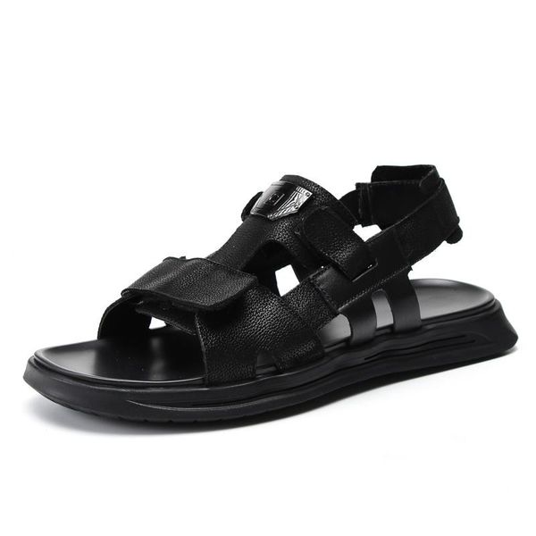 sandals leather male spring summer beach shoes mens gladiator genuine all-match cowhide, Black
sandals leather male spring summer beach shoes mens gladiator genuine all-match cowhide, Black