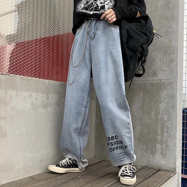 women's jeans 2021 autumn plus size 5xl harajuku wide leg pants with chian women light blue retro loose letter high waist
women's jeans 2021 autumn plus size 5xl harajuku wide leg pants with chian women light blue retro loose letter high waist