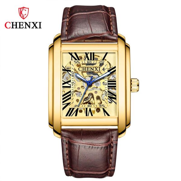 wristwatches chenxi high-end mechanical watch men's hollow waterproof luminous automatic luxury leather strap wear-resistant wa207, Slivery;brown
wristwatches chenxi high-end mechanical watch men's hollow waterproof luminous automatic luxury leather strap wear-resistant wa207, Slivery;brown