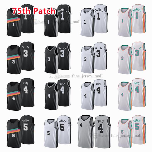 printed 75th patch city basketball jerseys derrick 4 white dejounte 5 murray lonnie 1 walker keldon 3 johnson jersey color white black custo, Black;red
printed 75th patch city basketball jerseys derrick 4 white dejounte 5 murray lonnie 1 walker keldon 3 johnson jersey color white black custo, Black;red