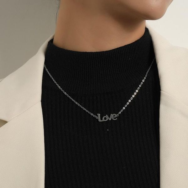 pendant necklaces simple elegant letters love for women trending geometric colar sweater chains necklace fashion jewelry gift, Silver
pendant necklaces simple elegant letters love for women trending geometric colar sweater chains necklace fashion jewelry gift, Silver