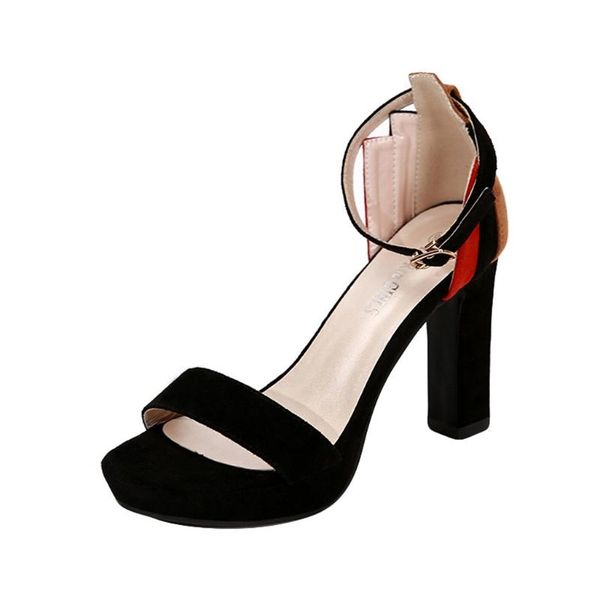 dress shoes sagace women contrast color peep open toe flock super high square heel quality outsid ladies 8cm-up, Black
dress shoes sagace women contrast color peep open toe flock super high square heel quality outsid ladies 8cm-up, Black