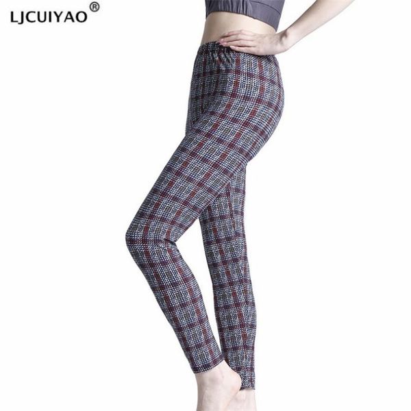 women's leggings ljcuiyao women grid print exercise fitness elasticity plaid push up female trousers ankle length polyester gym pants, Black
women's leggings ljcuiyao women grid print exercise fitness elasticity plaid push up female trousers ankle length polyester gym pants, Black