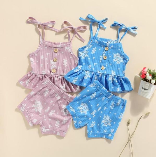 clothing sets 2pcs baby girls summer outfit floral tied spaghetti strap tank elastic waist shorts cotton baby's, White
clothing sets 2pcs baby girls summer outfit floral tied spaghetti strap tank elastic waist shorts cotton baby's, White