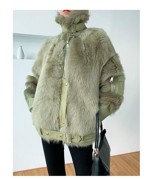 women's fur & faux full thick winter one locomotive clothing 2021 fashion granule sheep shearing lamb pike coat women, Black
women's fur & faux full thick winter one locomotive clothing 2021 fashion granule sheep shearing lamb pike coat women, Black