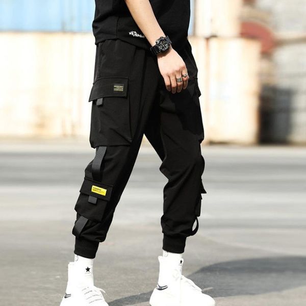 men's pants autumn mens hip hop harem joggers trousers solid multi-pocket cargo streetwear male skinny fit korean sports sweatpants, Black
men's pants autumn mens hip hop harem joggers trousers solid multi-pocket cargo streetwear male skinny fit korean sports sweatpants, Black