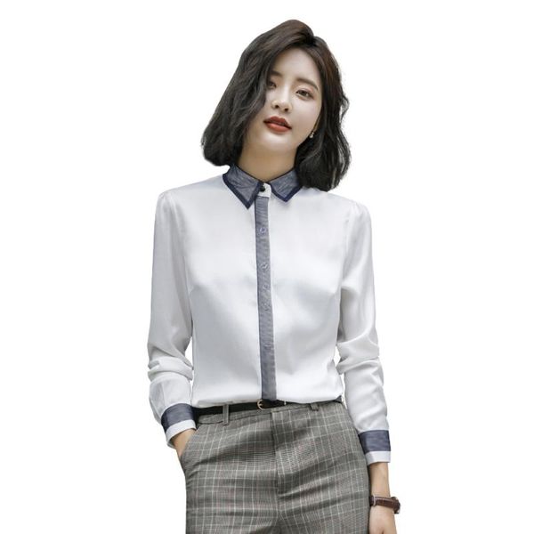 women's blouses & shirts office lady shirt white elegant collar long sleeve button mesh patchwork blue blouse spring women workwear plu
women's blouses & shirts office lady shirt white elegant collar long sleeve button mesh patchwork blue blouse spring women workwear plu