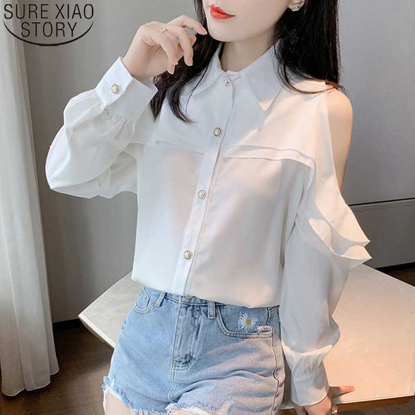 autumn off-shoulder chiffon shirt white blouse women temperament korean fashion loose reffles turn-down collar blusas 10844 210528
autumn off-shoulder chiffon shirt white blouse women temperament korean fashion loose reffles turn-down collar blusas 10844 210528
