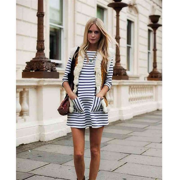 casual dresses european and american summer fashion women's wear long-sleeved black white striped loose dress cpt0, Black;gray
casual dresses european and american summer fashion women's wear long-sleeved black white striped loose dress cpt0, Black;gray