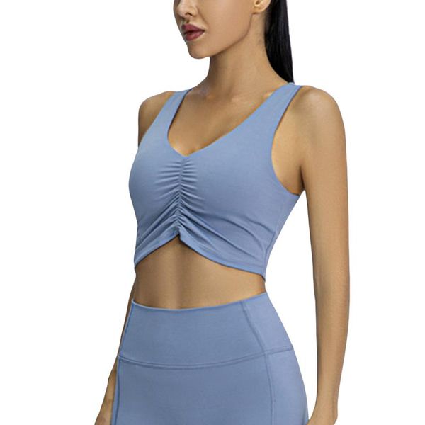 women solid color sports bra wire deep v-neck seamless fitness vest for summer yoga fold breathable running jerseys, Black;blue
women solid color sports bra wire deep v-neck seamless fitness vest for summer yoga fold breathable running jerseys, Black;blue