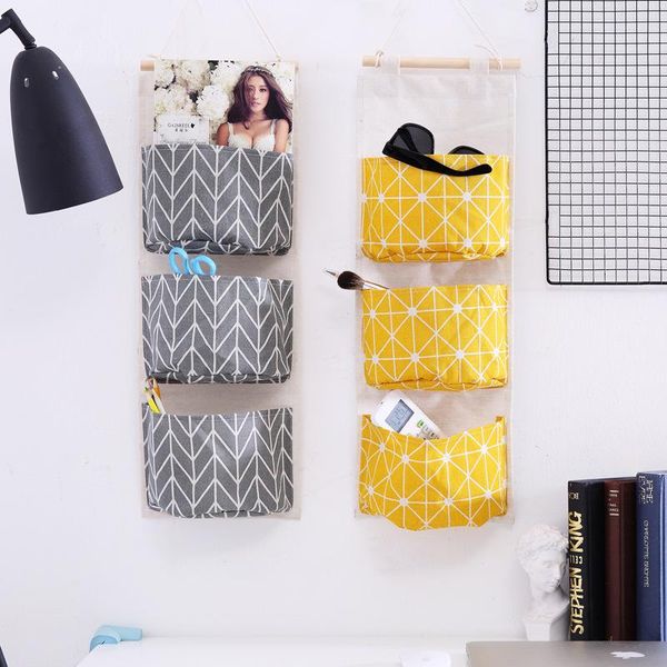 cotton and linen hanging bag 3 pockets fabric wall dormitory sundries storage nordic style waterproof bags
cotton and linen hanging bag 3 pockets fabric wall dormitory sundries storage nordic style waterproof bags