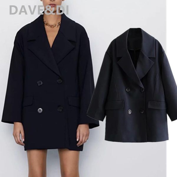 women's suits & blazers dve&di england vintage runway oversize double breasted blazer feminino women mujer 2021 and jackets, White;black
women's suits & blazers dve&di england vintage runway oversize double breasted blazer feminino women mujer 2021 and jackets, White;black