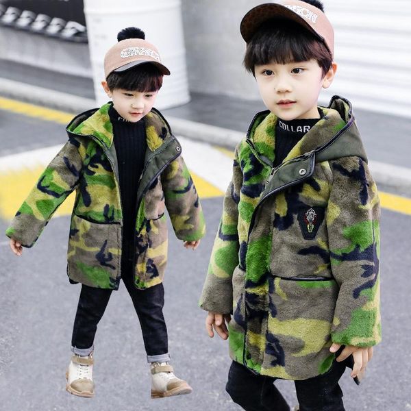 coat toddler kids baby girls boys warm clothes faux fur camouflage hooded jacket outwear flannel plus velvet thickening, Blue;gray
coat toddler kids baby girls boys warm clothes faux fur camouflage hooded jacket outwear flannel plus velvet thickening, Blue;gray