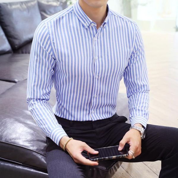 men's casual shirts business slim striped long sleeve plus size cardigan dress shirt chemise homme fit man trendy blouse 902r, White;black
men's casual shirts business slim striped long sleeve plus size cardigan dress shirt chemise homme fit man trendy blouse 902r, White;black