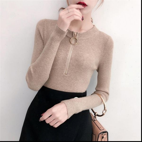 zipper half womens sweaters o neck sweater women solid slim autumn winter clothes sueter mujer fashion pullovers warm soft, White;black
zipper half womens sweaters o neck sweater women solid slim autumn winter clothes sueter mujer fashion pullovers warm soft, White;black