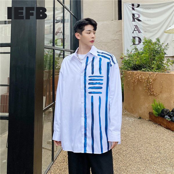 iefb men's oversize spring long sleeve white shirt korean trend loose handsome strip printing long sleeve causal 9y5359 210524, White;black
iefb men's oversize spring long sleeve white shirt korean trend loose handsome strip printing long sleeve causal 9y5359 210524, White;black