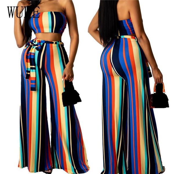 women's two piece pants yeya colorful stripe print vintage 2 suits breast wrap off shoulder sleeveless and bandage lace up party club w, White
women's two piece pants yeya colorful stripe print vintage 2 suits breast wrap off shoulder sleeveless and bandage lace up party club w, White