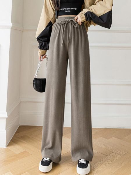 women's pants & capris tigena casual solid wide leg women 2021 fall winter soft knitted belt elastic high waist female trousers, Black;white
women's pants & capris tigena casual solid wide leg women 2021 fall winter soft knitted belt elastic high waist female trousers, Black;white