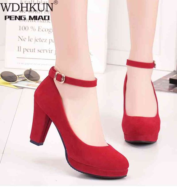 sandals ankle strap high heels sweet women's pumps flock woman thick platform mary jane women party shoes buckle ladies footwear i, Black
sandals ankle strap high heels sweet women's pumps flock woman thick platform mary jane women party shoes buckle ladies footwear i, Black