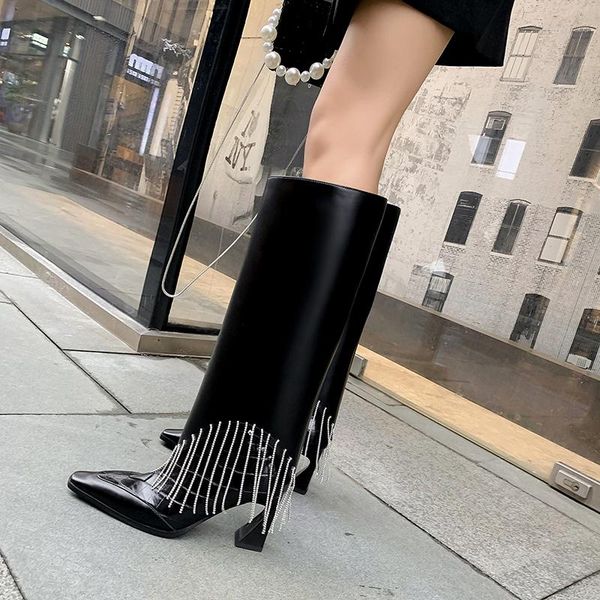 boots women 2021 high black knee for fashion leather designer rhinestone long pointed toe heels shoes quality
boots women 2021 high black knee for fashion leather designer rhinestone long pointed toe heels shoes quality