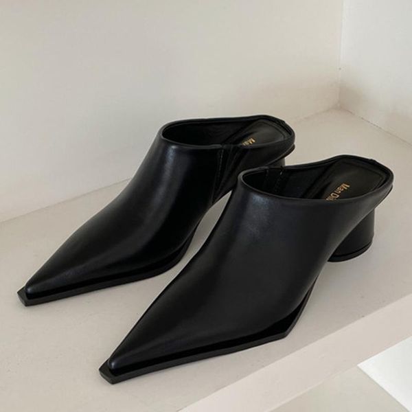 luxury women white black high heels slides mules block low closed ponited toe slippers outside flip flops party shoes
luxury women white black high heels slides mules block low closed ponited toe slippers outside flip flops party shoes