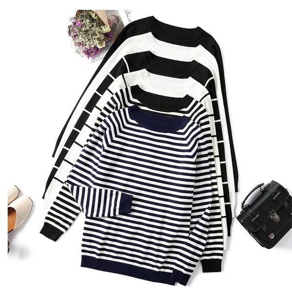 women's sweaters women 30% wool sweater stripes round neck knit pullover stretch oversize jumper warm base render knitted bb365, White;black
women's sweaters women 30% wool sweater stripes round neck knit pullover stretch oversize jumper warm base render knitted bb365, White;black