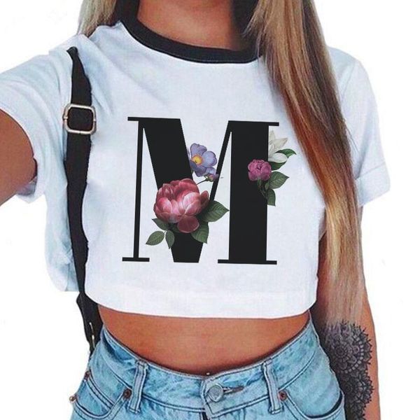 women's t-shirt english alphabet flower print women t shirt 2021 vogue summer white crop female harajuku casual tshirt
women's t-shirt english alphabet flower print women t shirt 2021 vogue summer white crop female harajuku casual tshirt