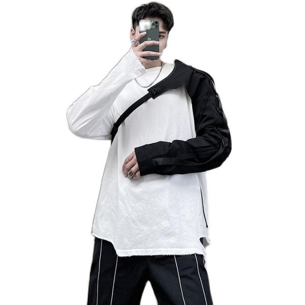 men's vests one sleeve vest hip hop punk tactical cargo man men personality asymmetric waistcoat dj singer stage costume gilet report, Black;white
men's vests one sleeve vest hip hop punk tactical cargo man men personality asymmetric waistcoat dj singer stage costume gilet report, Black;white