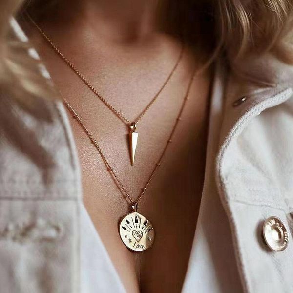 pendant necklaces vintage fashion female neck jewelry multilayer thin chain choker for women trendy geometric necklace kolye, Silver
pendant necklaces vintage fashion female neck jewelry multilayer thin chain choker for women trendy geometric necklace kolye, Silver