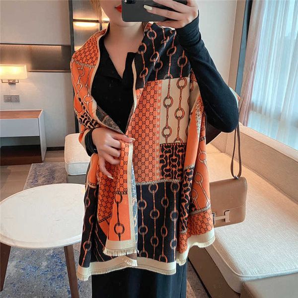scarf women's winter korean imitation cashmere chain splicing double-sided warm shawl with dual-purpose thick scarf outside, Blue;gray
scarf women's winter korean imitation cashmere chain splicing double-sided warm shawl with dual-purpose thick scarf outside, Blue;gray