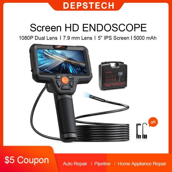borescope 1080p dual-lens endoscope 7.9mm hd inspection camera with 5" ips screen 16.5ft snake cable 32gb tf card ip cameras
borescope 1080p dual-lens endoscope 7.9mm hd inspection camera with 5" ips screen 16.5ft snake cable 32gb tf card ip cameras