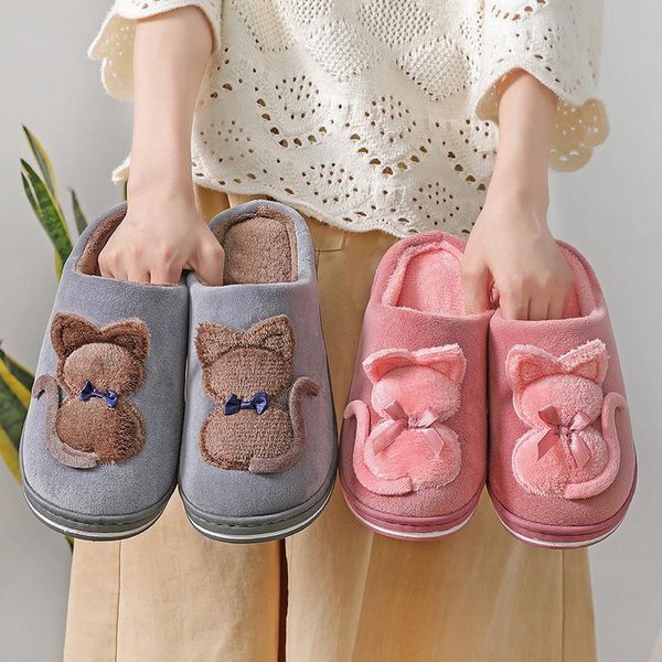autumn & winter cotton slippers female cute plush couples indoor home cotton-padded shoes male an, Black
autumn & winter cotton slippers female cute plush couples indoor home cotton-padded shoes male an, Black