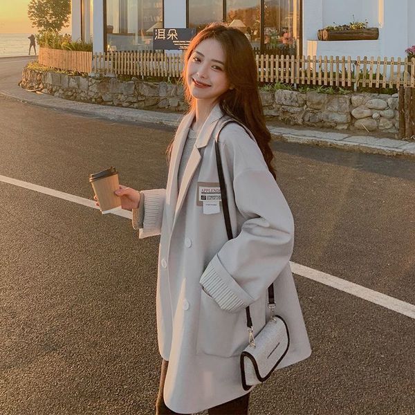 men's suits & blazers fashion women's jacket, large korean retro sewing, urban fashion, spring and autumn, 2021, White;black
men's suits & blazers fashion women's jacket, large korean retro sewing, urban fashion, spring and autumn, 2021, White;black
