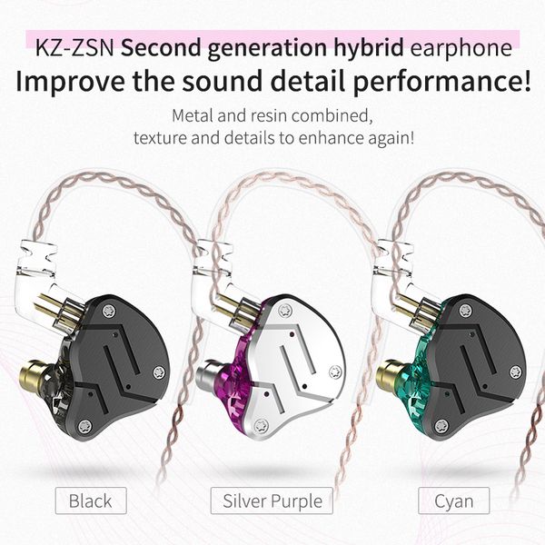 kz zsn earphones 1dd+1ba hybrid in ear monitor noise cancelling hifi music earbuds sports stereo bass headset with microphone
kz zsn earphones 1dd+1ba hybrid in ear monitor noise cancelling hifi music earbuds sports stereo bass headset with microphone
