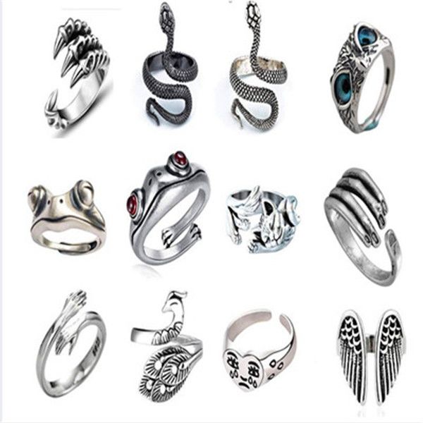wholesale 12pcs / sets punk animal cluster rings set silver plated opening adjustable motorcycle band jewelry, Golden;silver
wholesale 12pcs / sets punk animal cluster rings set silver plated opening adjustable motorcycle band jewelry, Golden;silver