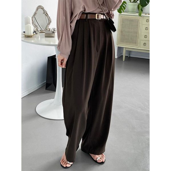 women's pants & capris autumn 2021 wide leg suit trousers women high waist brown blue pantalon femme, Black;white
women's pants & capris autumn 2021 wide leg suit trousers women high waist brown blue pantalon femme, Black;white