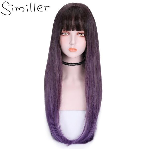 synthetic wigs similler women long straight hair ombre for daily use black t purple green grey two tone
synthetic wigs similler women long straight hair ombre for daily use black t purple green grey two tone