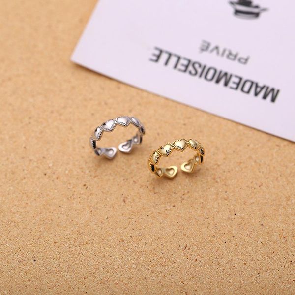cluster rings s925 sterling silver love ring open adjustable lace heart-shaped net red simple cold wind for women jewelry, Golden;silver
cluster rings s925 sterling silver love ring open adjustable lace heart-shaped net red simple cold wind for women jewelry, Golden;silver
