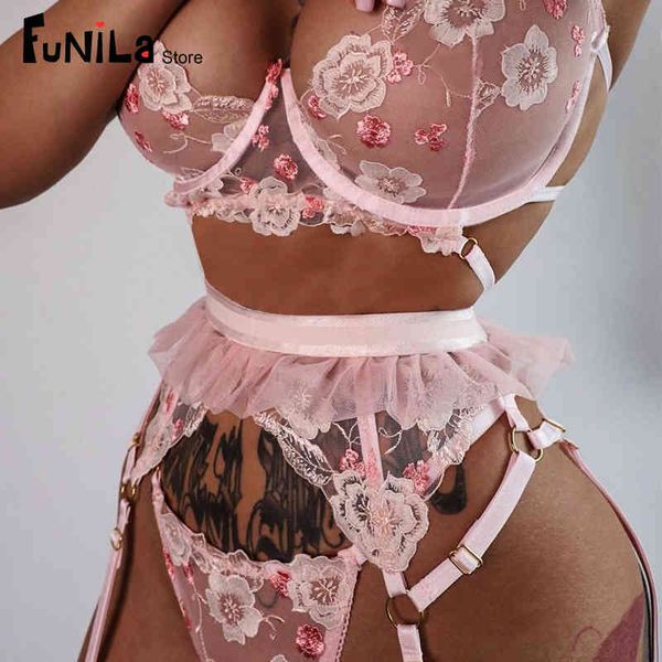 new women lingerie pink bra and panty sensual lace sheer underwear langerie floral embroidery transparent 3pcs patchwork costume, Red;black
new women lingerie pink bra and panty sensual lace sheer underwear langerie floral embroidery transparent 3pcs patchwork costume, Red;black