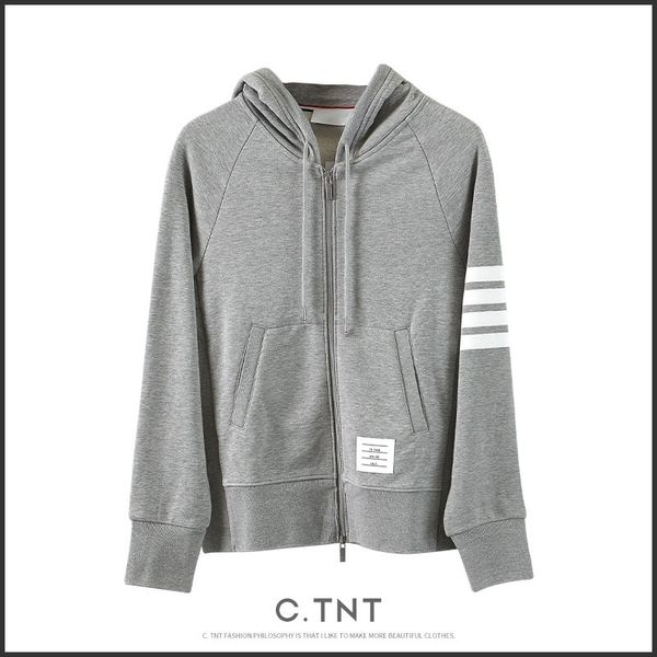 tb autumn and winter solid color cardigan hoodie thom korean trend versatile couple sweater, Black
tb autumn and winter solid color cardigan hoodie thom korean trend versatile couple sweater, Black