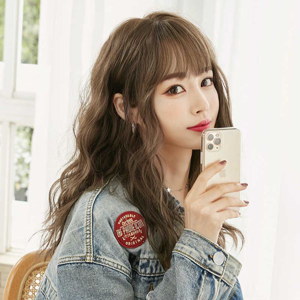 japane and korean wool curl wig women's long hair with bangs naturally ffy, Black
japane and korean wool curl wig women's long hair with bangs naturally ffy, Black