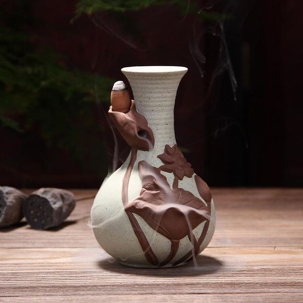 fragrance lamps chinese jardiniere lotus smoke waterfall incense holder traditional gourd wine bottle vase backflow burner ceramiccenser
fragrance lamps chinese jardiniere lotus smoke waterfall incense holder traditional gourd wine bottle vase backflow burner ceramiccenser