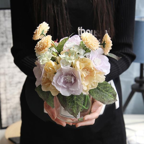 artificial rose flower bouquet simulation peony silk home wedding decoration party diy fittings arrangement 1pcs decorative flowers & wreath
artificial rose flower bouquet simulation peony silk home wedding decoration party diy fittings arrangement 1pcs decorative flowers & wreath