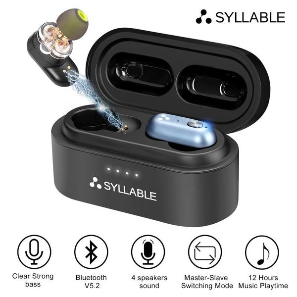 dual dynamic drivers syllable s101 plus strong bass tws wireless headset for music qcc3040 chip of 12 hours cell phone earphones
dual dynamic drivers syllable s101 plus strong bass tws wireless headset for music qcc3040 chip of 12 hours cell phone earphones