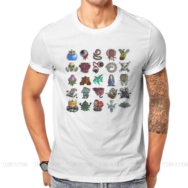 men's t-shirts terraria sandbox adventure game all tshirt classic punk tshirts large cotton crewneck t shirt, White;black