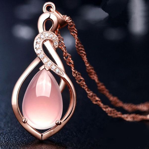pendant necklaces jewelry water ripple chain waterdrop shaped choker lotus stone crystal rose gold plated opal necklace, Silver
pendant necklaces jewelry water ripple chain waterdrop shaped choker lotus stone crystal rose gold plated opal necklace, Silver