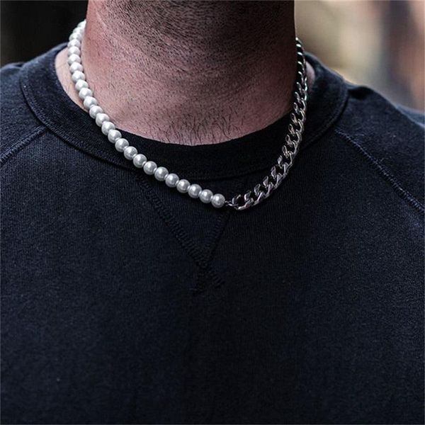 chains hip hop cuba asymmetry pearl collar stainless steel gold silver color necklace bracelet for women men party jewelry
chains hip hop cuba asymmetry pearl collar stainless steel gold silver color necklace bracelet for women men party jewelry