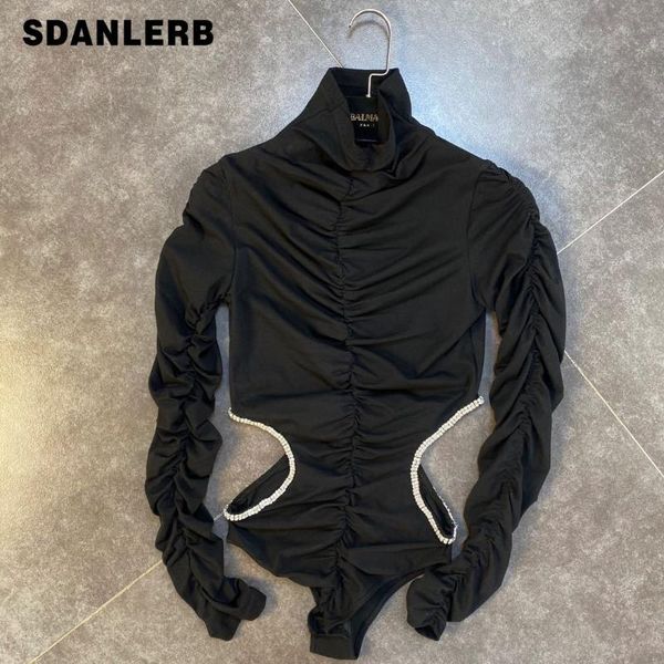early autumn turtleneck elastic long sleeve waist hollow diamond bodysuit small shirt lady tight shirts women's jumpsuits & rompers, Black;white
early autumn turtleneck elastic long sleeve waist hollow diamond bodysuit small shirt lady tight shirts women's jumpsuits & rompers, Black;white